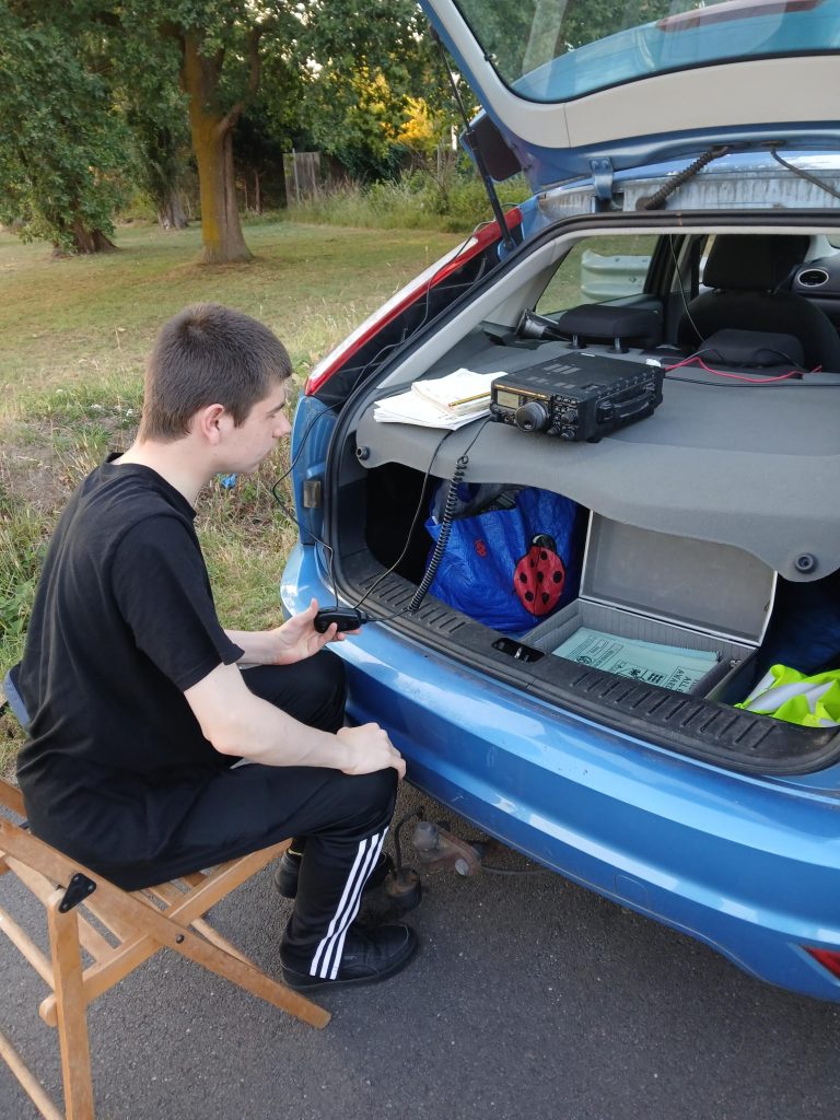 M7NMP, Noah operating portable HF at Sow Common 11th July 2025.
